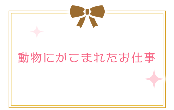 動物にかこまれたお仕事
