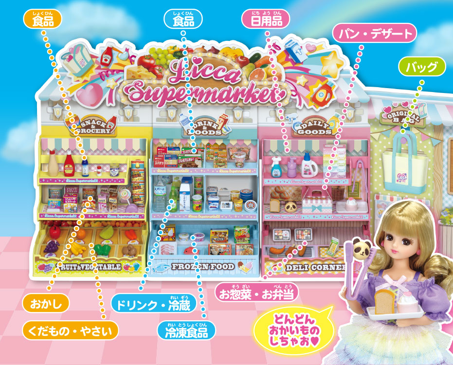 スーパーマーケットの売り場