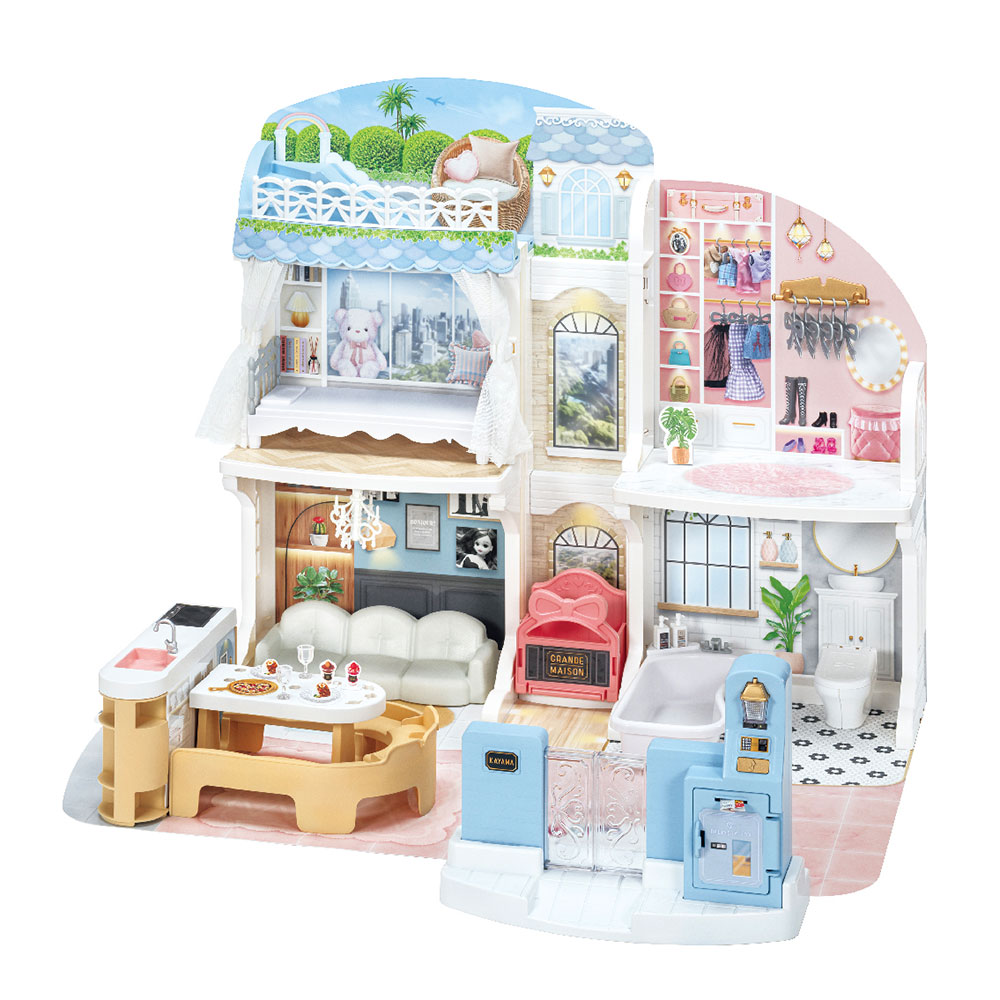 リカちゃんファミリーニューマンション おしゃべりオートロック 2階建てのグラン・メゾン｜商品情報｜リカ