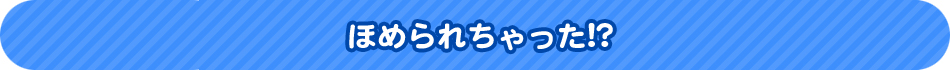 ほめられちゃった!?